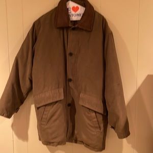 Mens medium Rainforest coat with zippers/buttons and a second removable collar